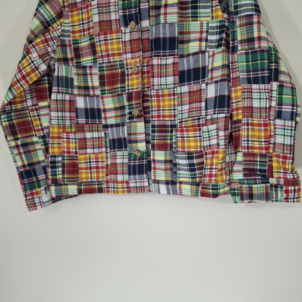 Orvis Plaid Patchwork Madras Button-Up Shacket, S… - image 4